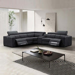 Luxury 6-Seater Leather Corner Sofa | Electric Recliners-Upinteriors