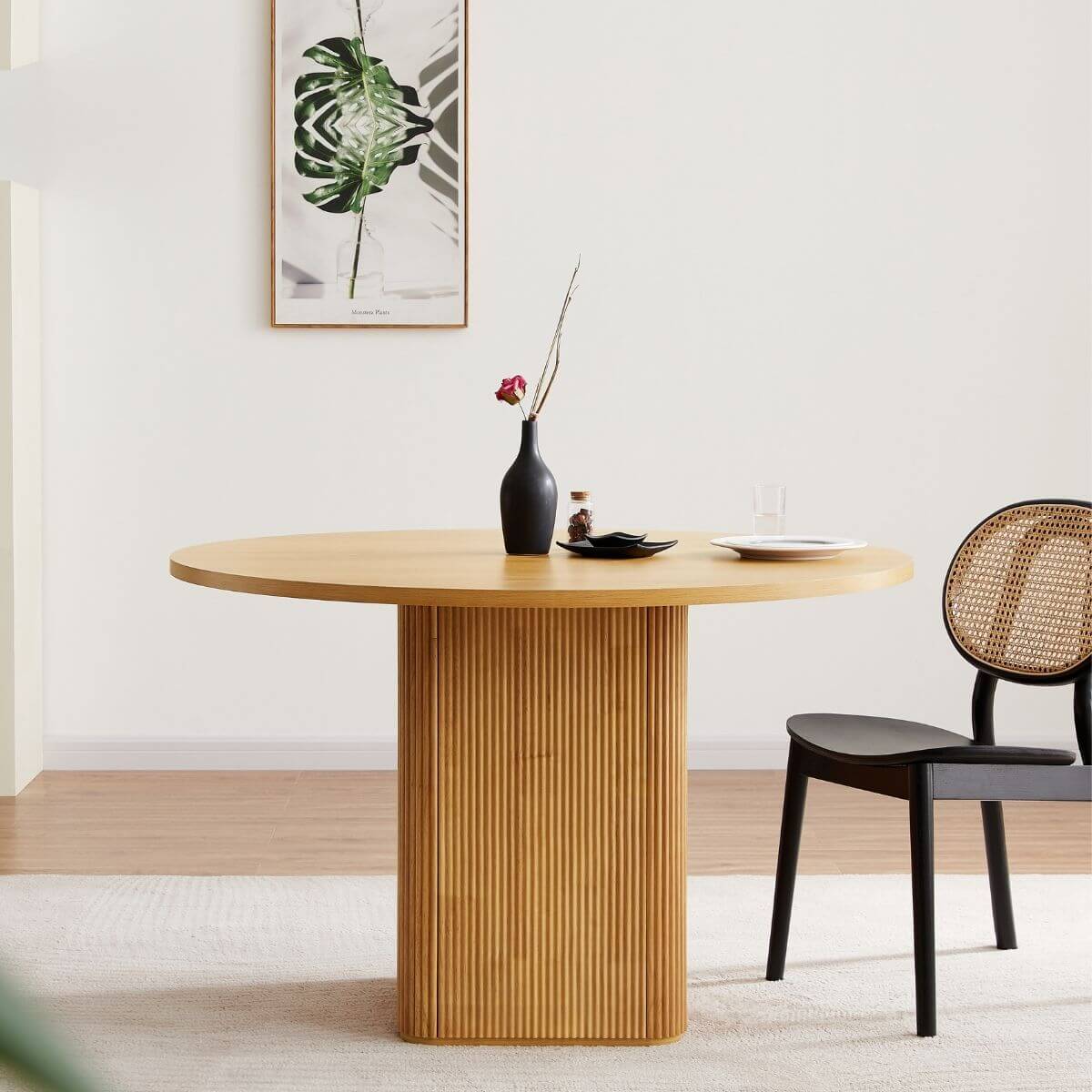 Kate 4-Seater Natural Dining Table | Elegant & Sturdy-Upinteriors