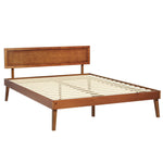 Artiss Queen Bed Frame - Walnut SPLAY | Pinewood Base-Upinteriors