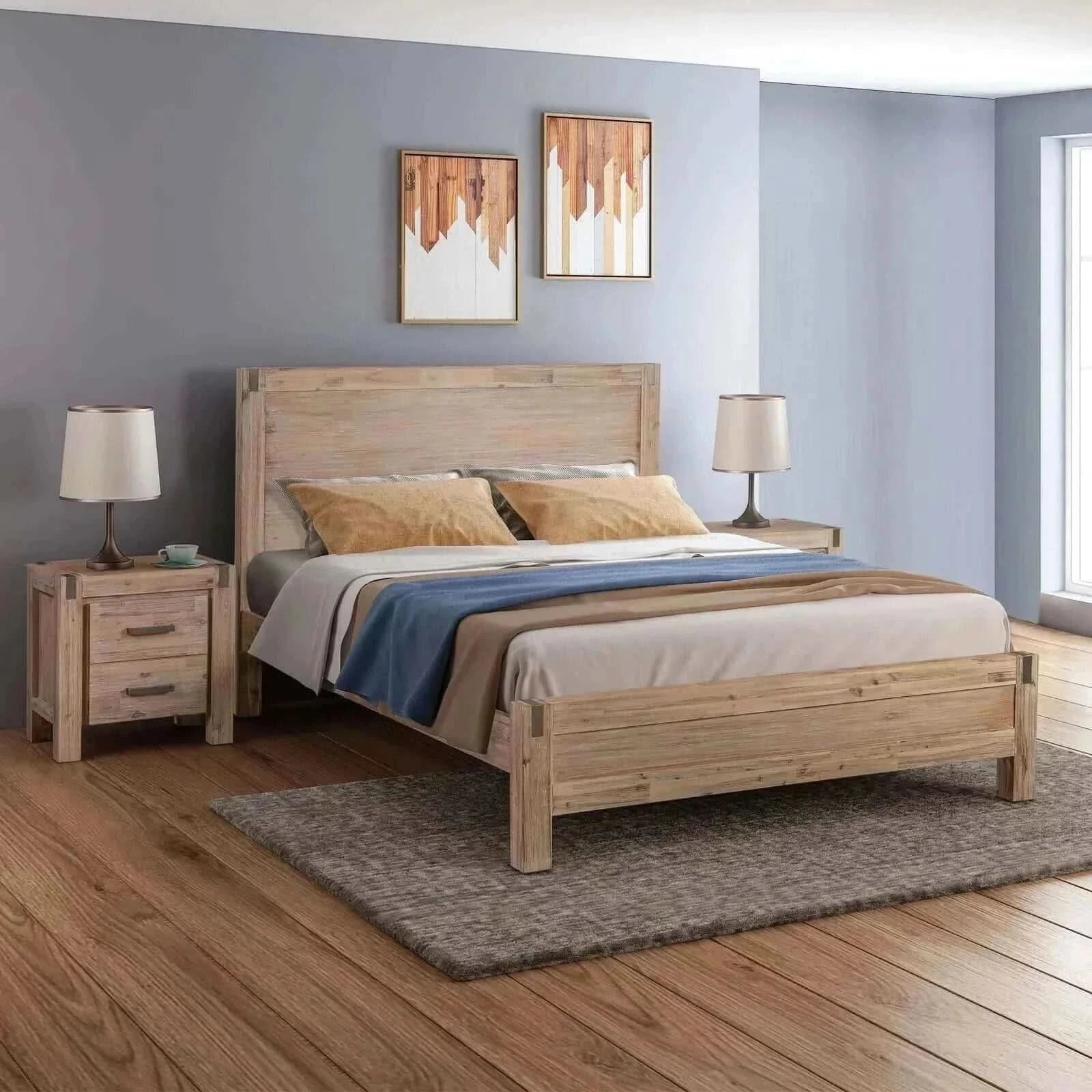 Solid Acacia Wood Queen Bedroom Suite Java Series