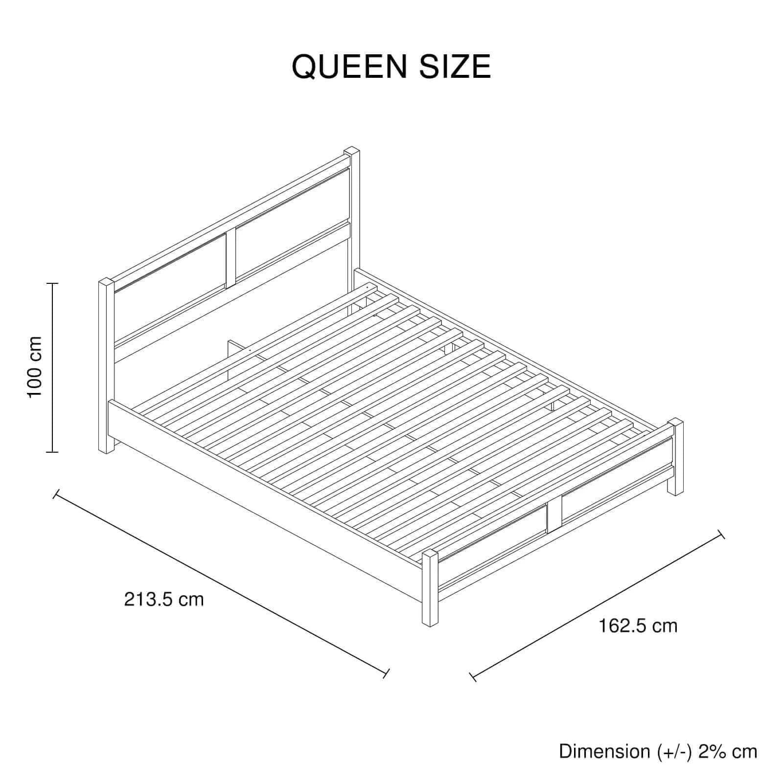 Buy 3 Pieces Bedroom Suite Natural Wood Like MDF Structure Queen Size White Ash Colour Bed-Upinteriors