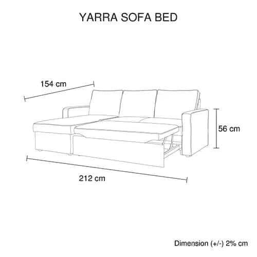 Buy 3 Seater Sofa Bed with pull Out Storage Corner Chaise – Upinteriors-Upinteriors