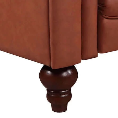 Buy 3+2 Seater Brown Sofa Lounge Chesterfield Style Button Tufted – Upinteriors-Upinteriors