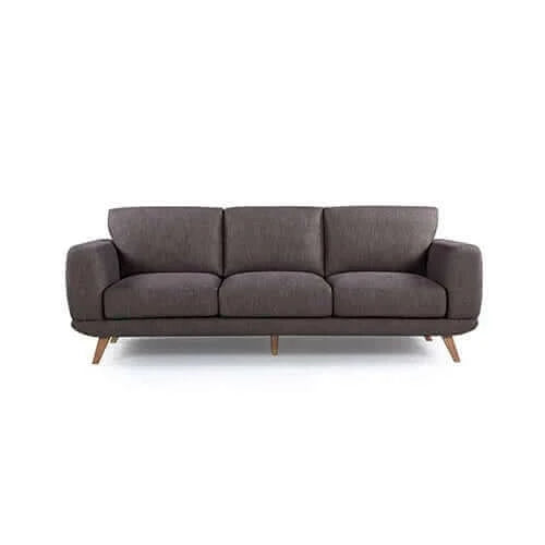 Sofa Set - 3+2 Seater Living Room Couch in Brown Fabric at Upinteriors-Upinteriors