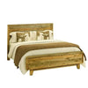 Buy 4 pieces bedroom suite double size in solid wood antique design light brown bed bedside table & dresser - upinteriors-Upinteriors