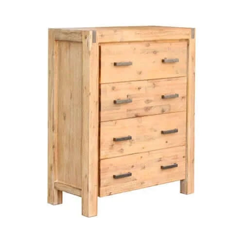 Shop 4 Piece Solid Wood Bedroom Suite with Bedside Table-Upinteriors