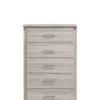 Buy 5 chest of drawers tallboy in white oak - upinteriors-Upinteriors