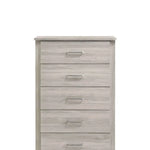 Buy 5 chest of drawers tallboy in white oak - upinteriors-Upinteriors