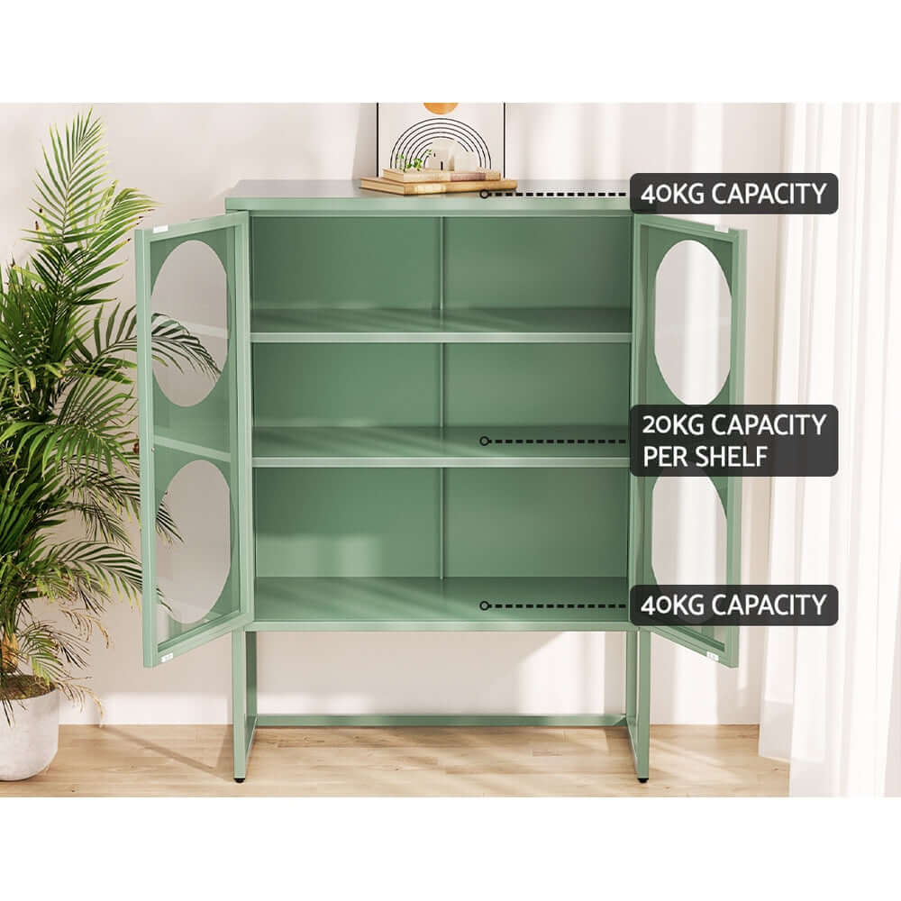 ArtissIn Buffet Sideboard Metal Cabinet - ELLA Green-Upinteriors