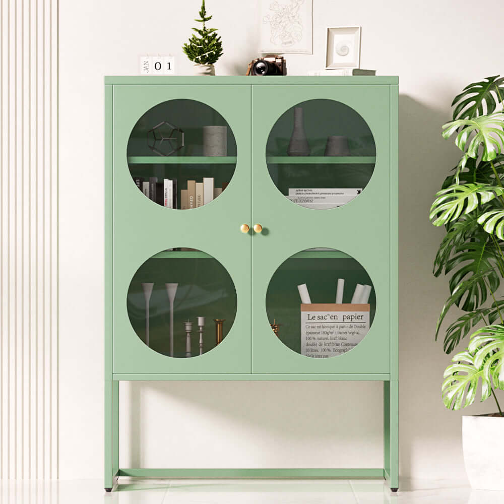 ArtissIn Buffet Sideboard Metal Cabinet - ELLA Green-Upinteriors