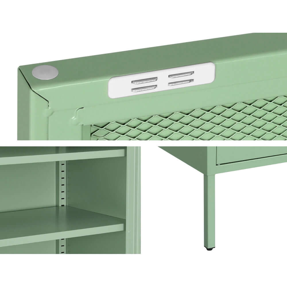ArtissIn Buffet Sideboard Metal Cabinet - ELSA Green-Upinteriors