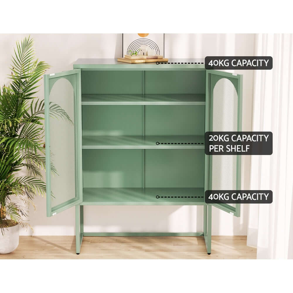 ArtissIn Buffet Sideboard Metal Cabinet - ELMA Green-Upinteriors