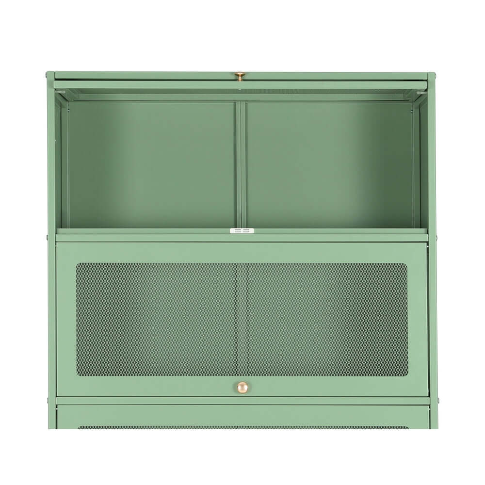 ArtissIn Buffet Sideboard Cupboard Cabinet Storage Mesh Doors Metal Green ELIA-Upinteriors