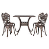 Gardeon Outdoor Dining Set 5 Piece Chairs Table Cast Aluminum Patio Brown-Upinteriors