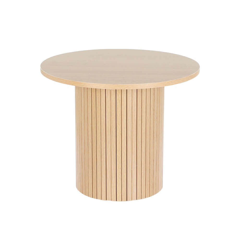 Artiss Coffee Table Round Side Table Fluted Base PIIA-Upinteriors