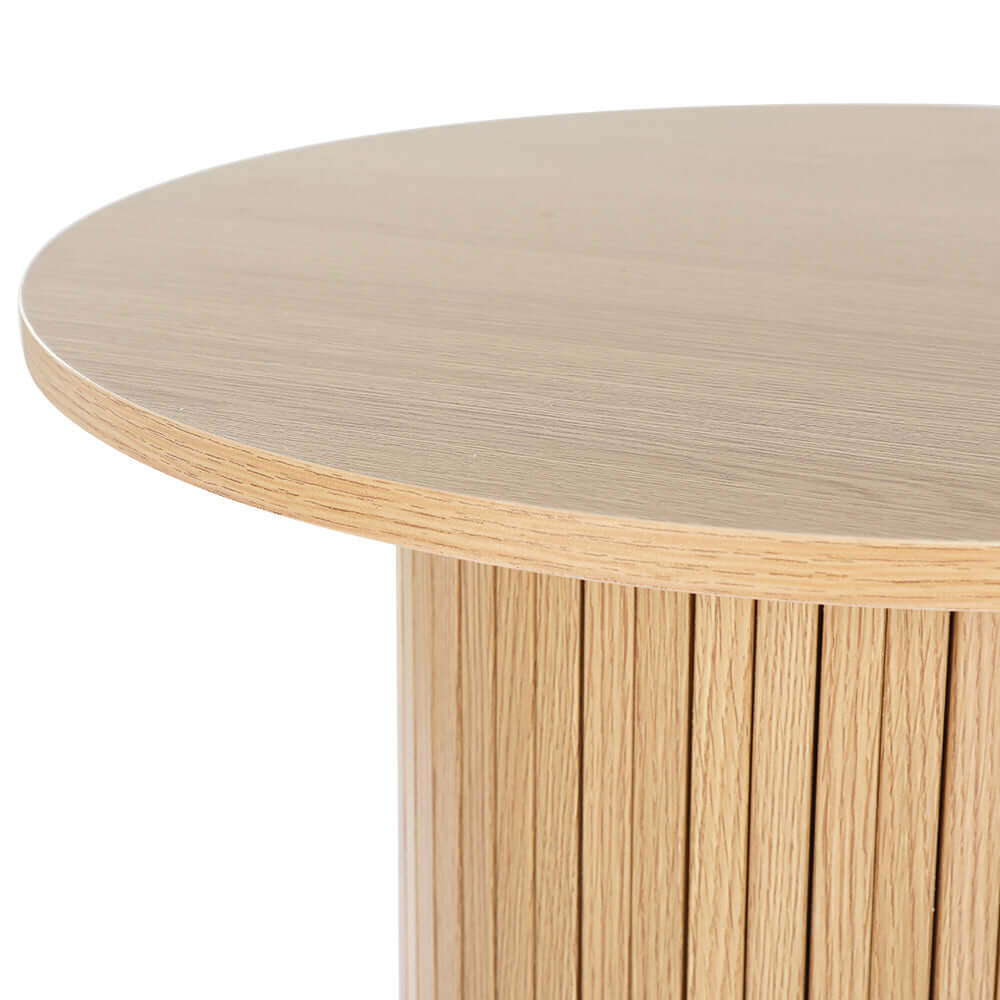 Artiss Coffee Table Round Side Table Fluted Base PIIA-Upinteriors
