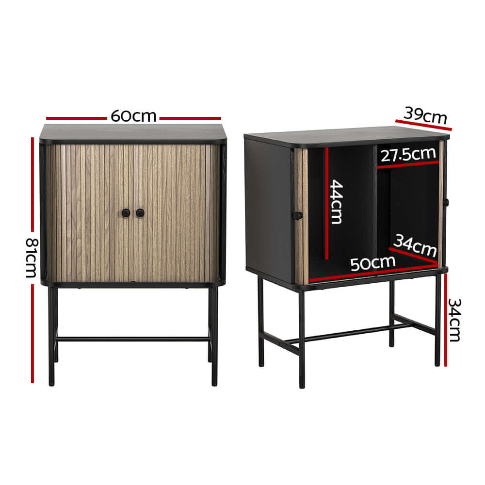 Artiss Buffet Sideboard Cupboard Cabinet Sliding Doors Pantry Storage BORIS-Upinteriors