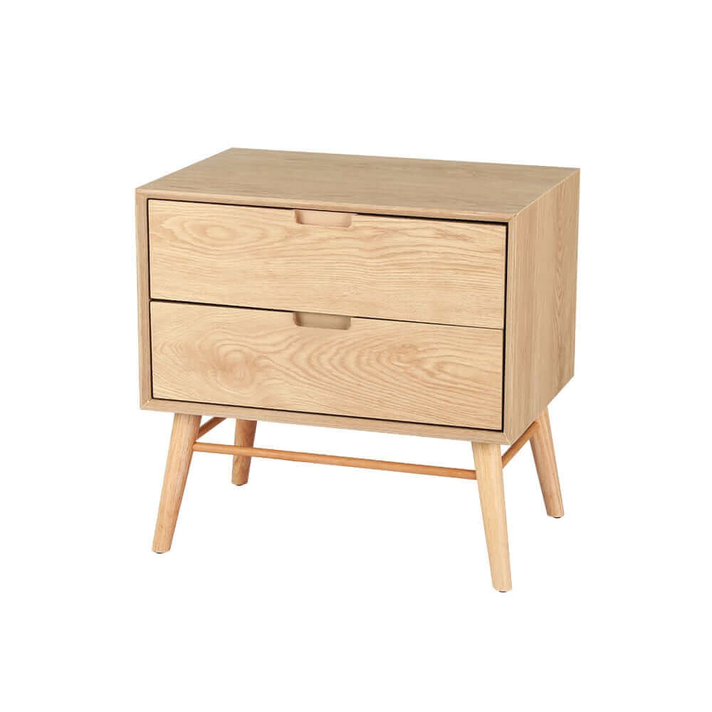 Artiss Bedside Table Drawers Side End Table Storage Cabinet Nightstand Oak GINO-Upinteriors