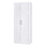 Artiss 2 Door Clothes Wardrobe Cupboard White-Upinteriors