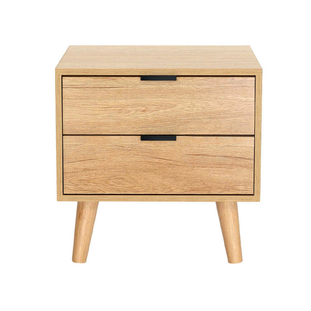 Artiss Bedside Table Drawers Nightstand Side End Table Storage Cabinet Pine MAJD-Upinteriors