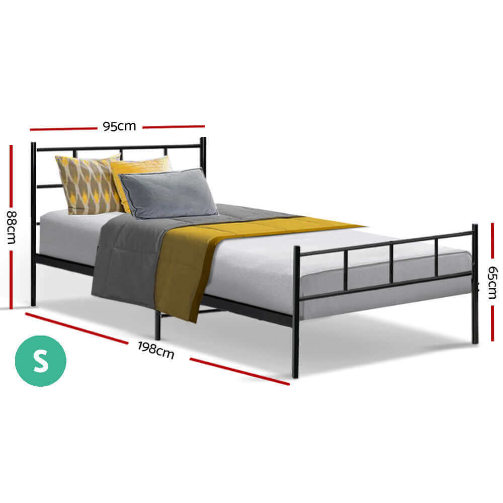 Artiss Bed Frame Single Metal Bed Frames SOL-Upinteriors