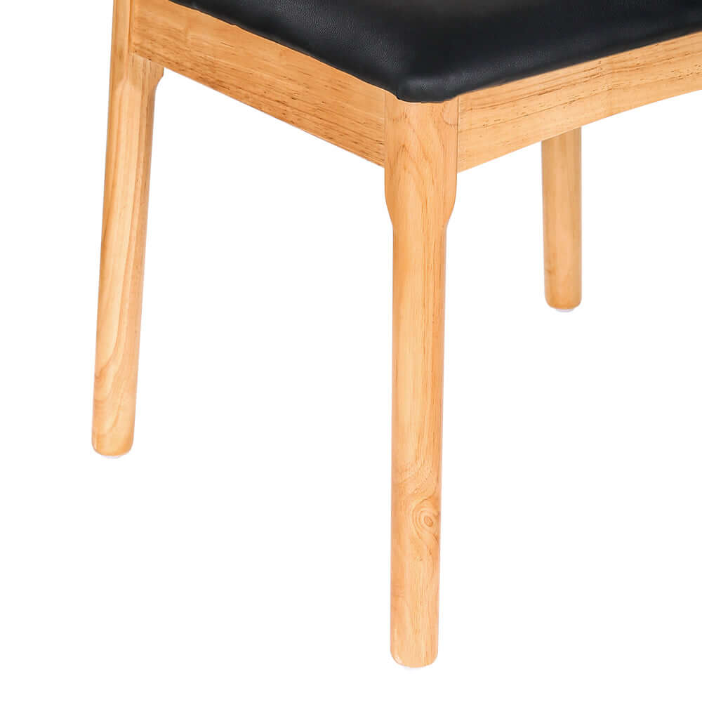 Artiss Dining Chair Replica Leather Upholstered Cafe Kitchen Chair Black-Upinteriors