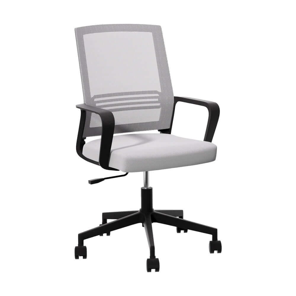 Artiss Mesh Office Chair Computer Gaming Desk Chairs Work Study Mid Back Grey-Upinteriors