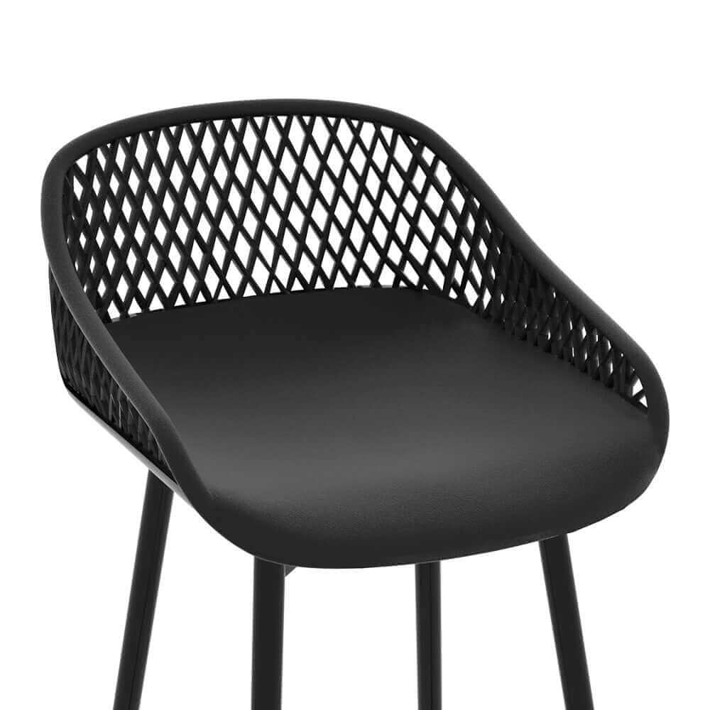 Gardeon 4pcs Outdoor Bar Stools Plastic Metal Bistro Patio Dining Chair Balcony-Upinteriors
