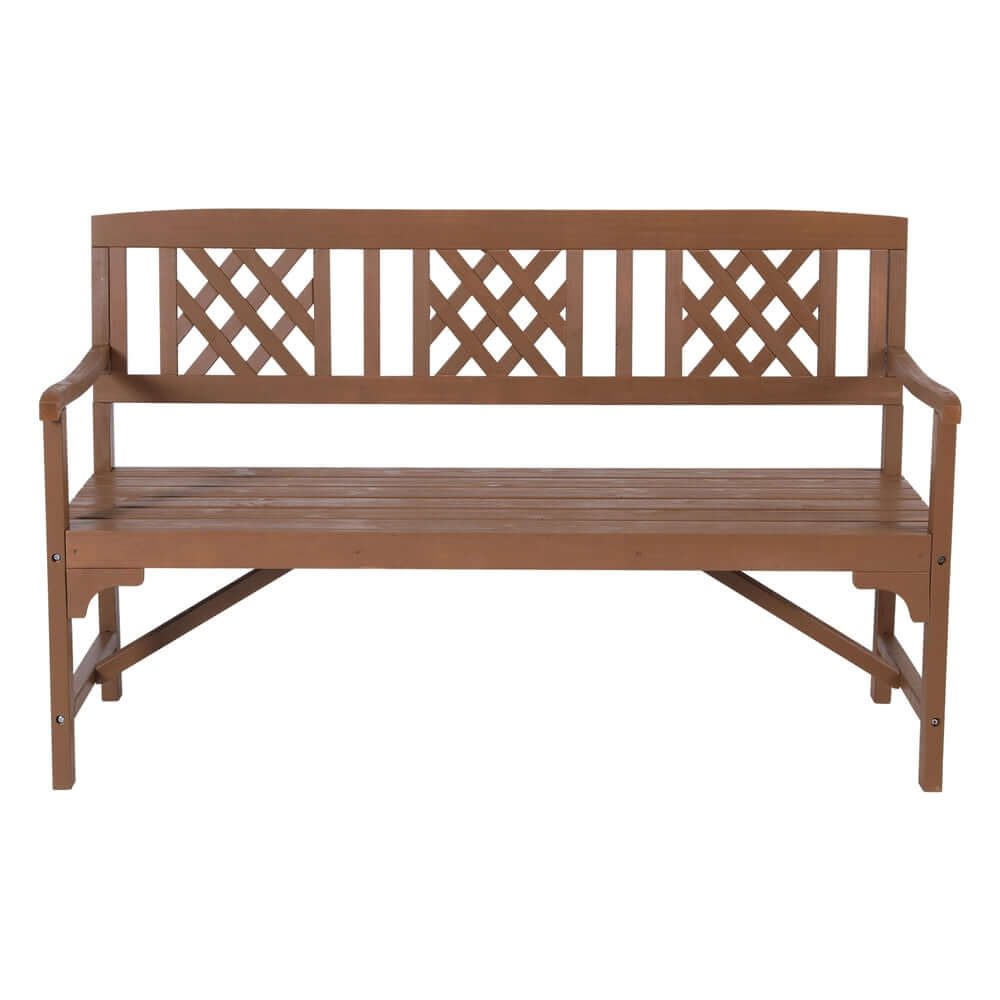 Gardeon Wooden Garden Bench 3 Seat Patio Furniture Timber Outdoor Lounge Chair Natural-Upinteriors