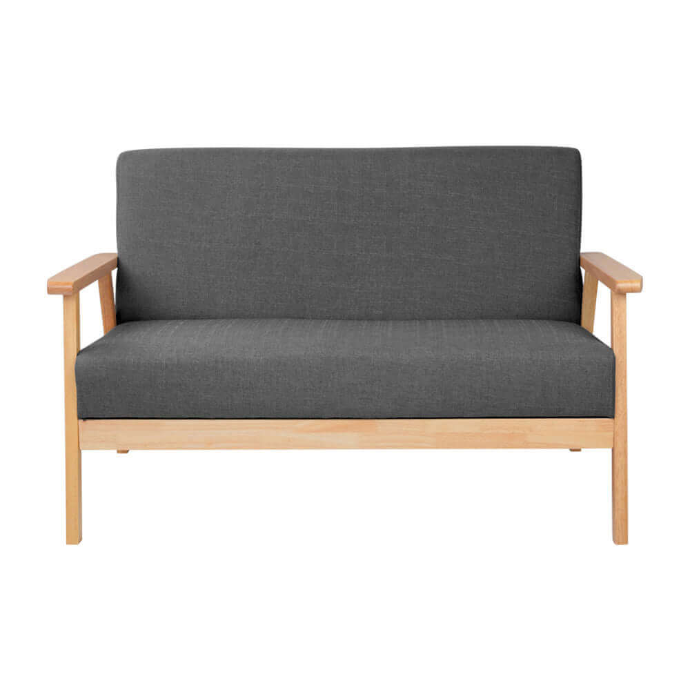 Buy Artiss 2 Seater Fabric Sofa Chair - Grey in Australia – Upinteriors-Upinteriors