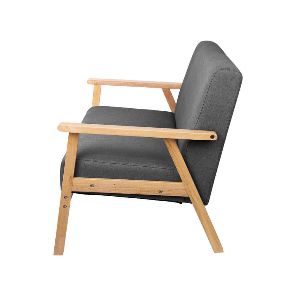 Buy Artiss 2 Seater Fabric Sofa Chair - Grey in Australia – Upinteriors-Upinteriors