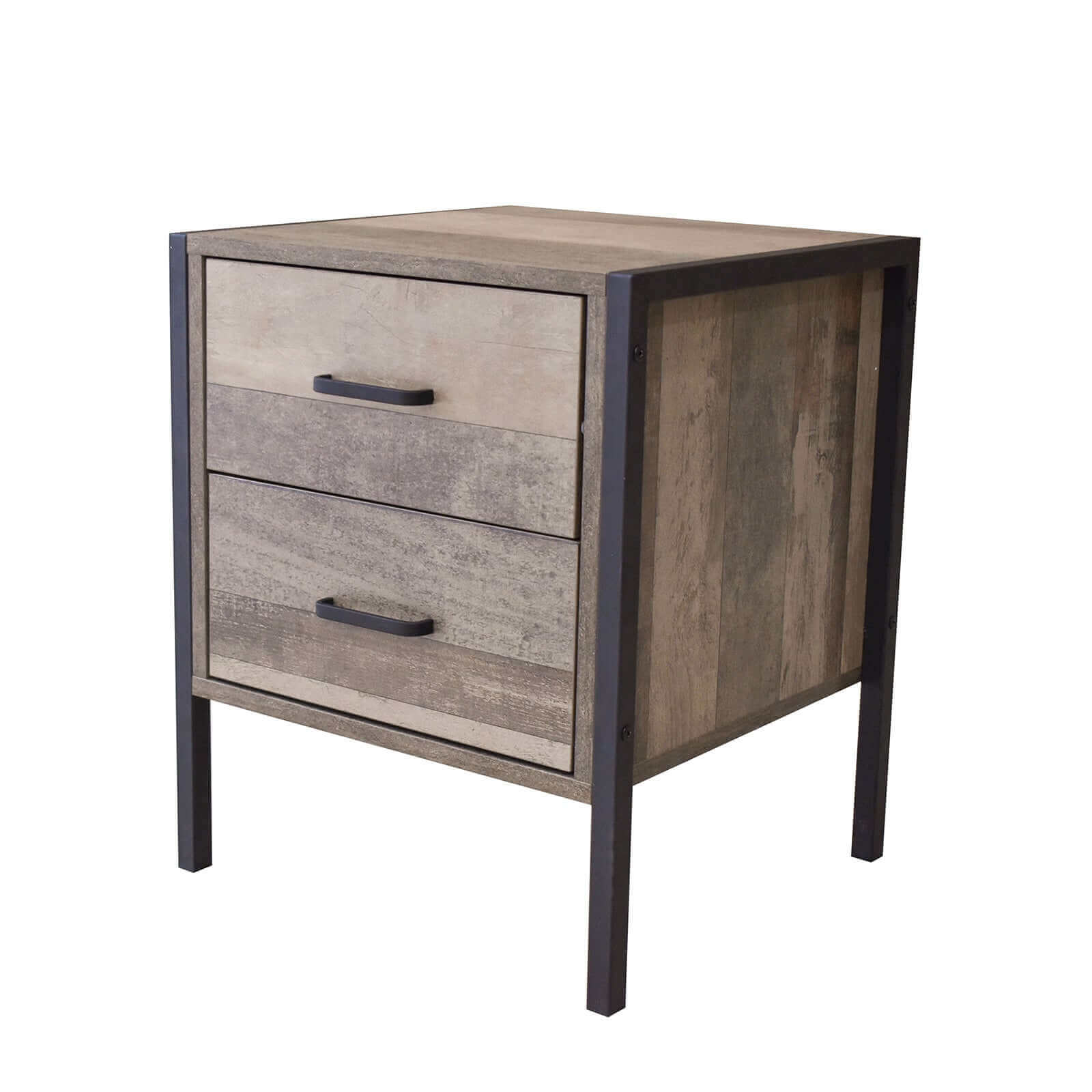Milano Decor Bedside Table Palm Beach Drawers Nightstand Unit Cabinet Storage-Upinteriors