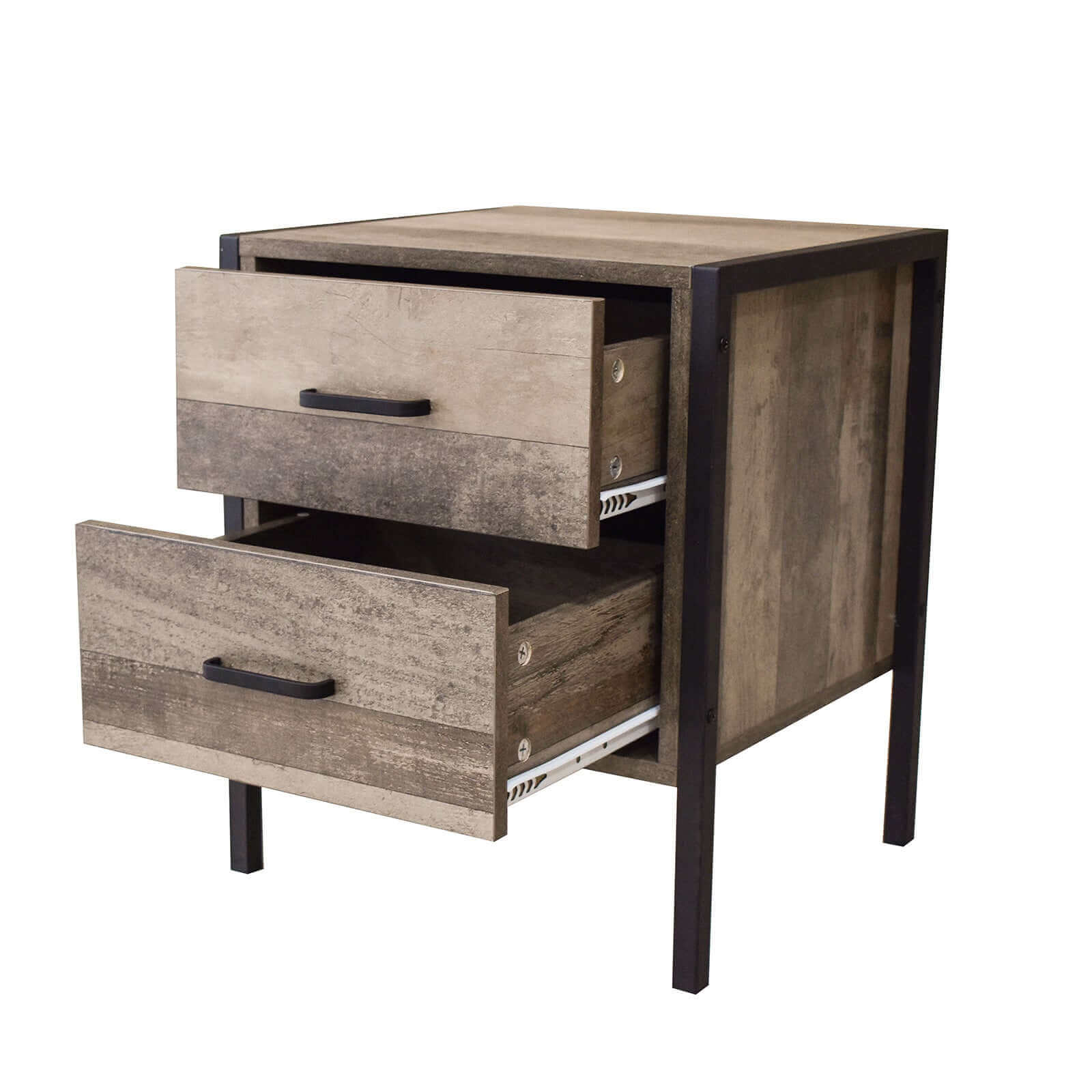 Milano Decor Bedside Table Palm Beach Drawers Nightstand Unit Cabinet Storage-Upinteriors