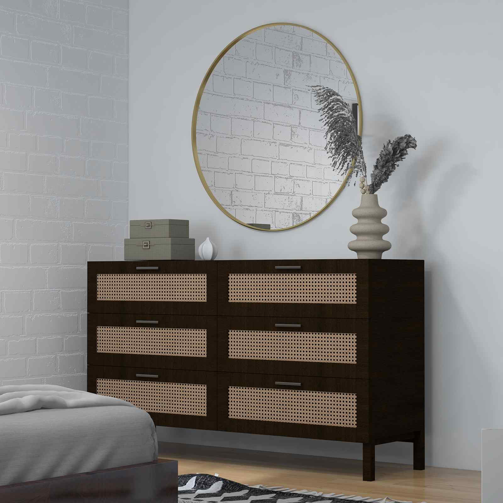 Buy Casa Decor 6 Drawers Cabinet for Bedroom (Black)-Upinteriors