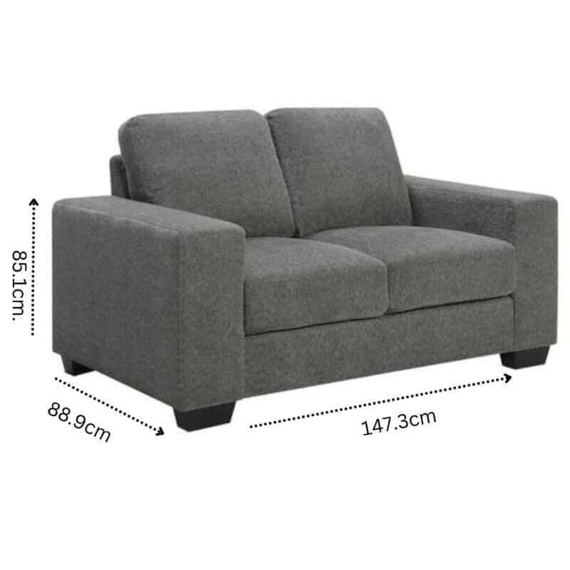 Brooks 2 Seater Elephant Grey Sofa | Comfort & Style-Upinteriors