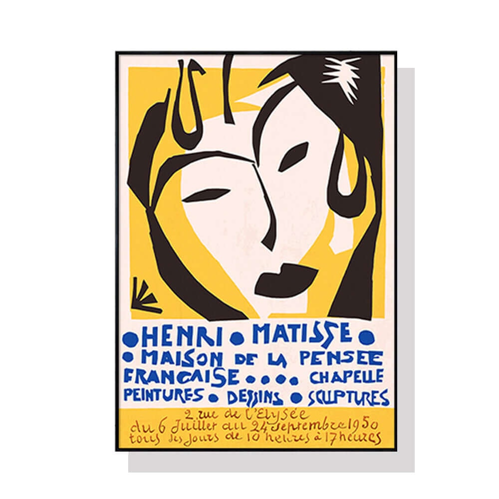 50cmx70cm Henri Matisse Black Frame Canvas Wall Art-Upinteriors