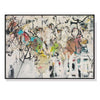 70cmx100cm Abstract White Dream Black Frame Canvas Wall Art-Upinteriors