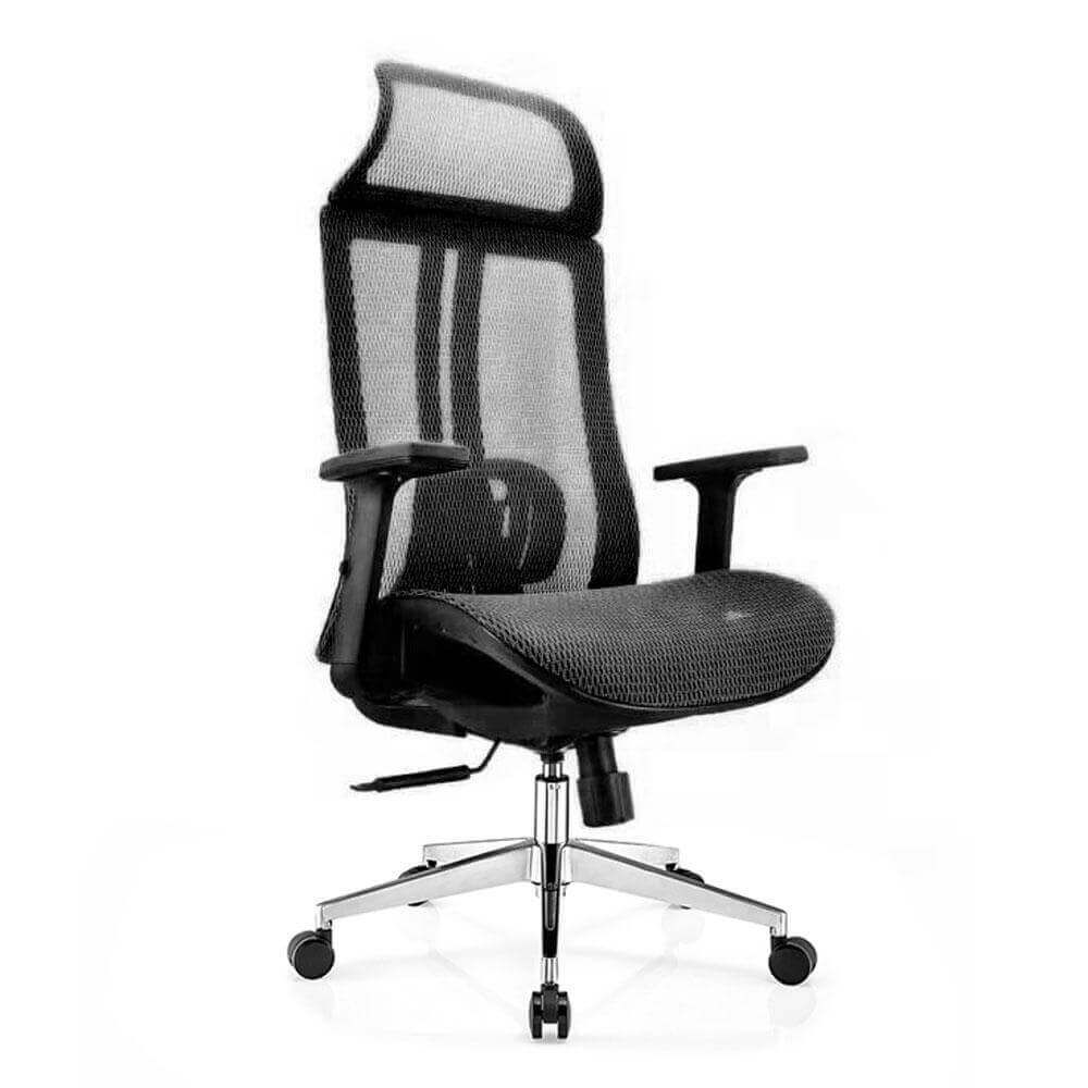 Ergonomic office chair Breathable High-Back Mesh Adjustable Lumbar Support 3D Armrests Tilt Function 360° Rotating Wheels-Upinteriors