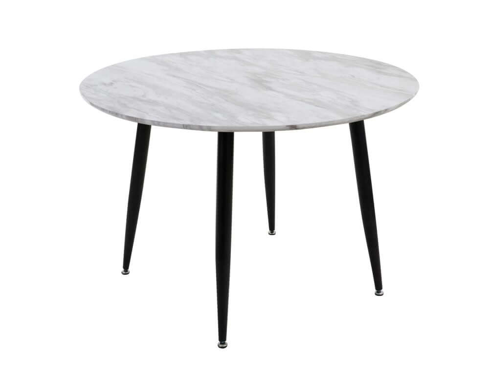 Round MDF Marbling Dining Table-Upinteriors