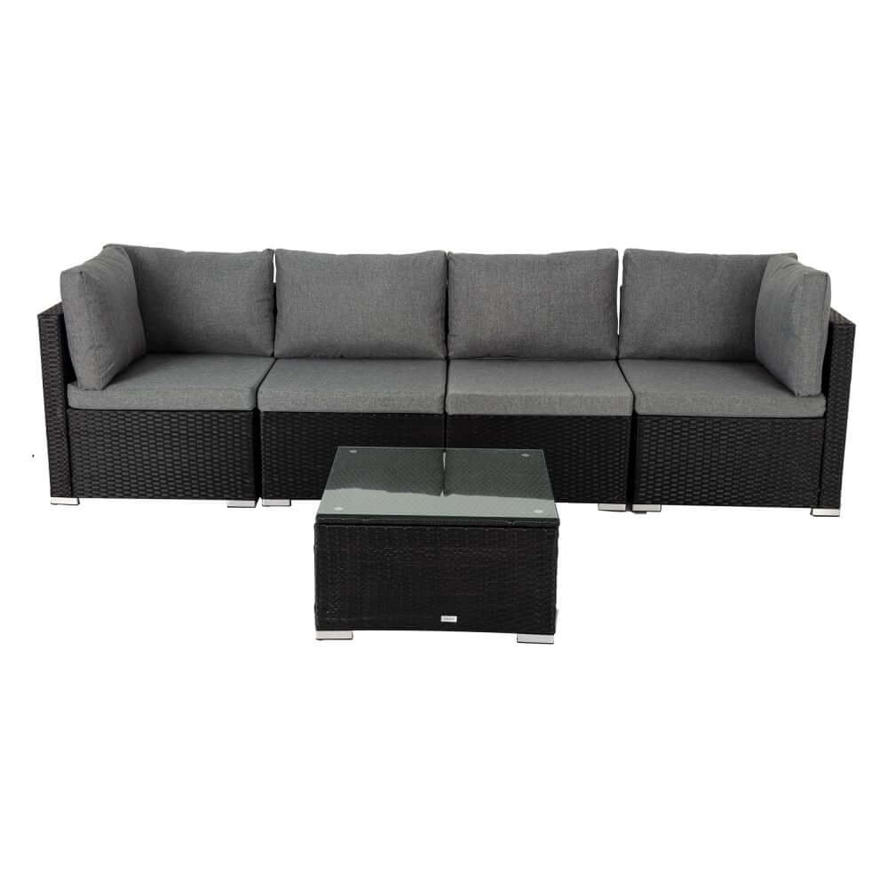 Outdoor Modular Lounge Sofa Bondi &#8211; Black-Upinteriors
