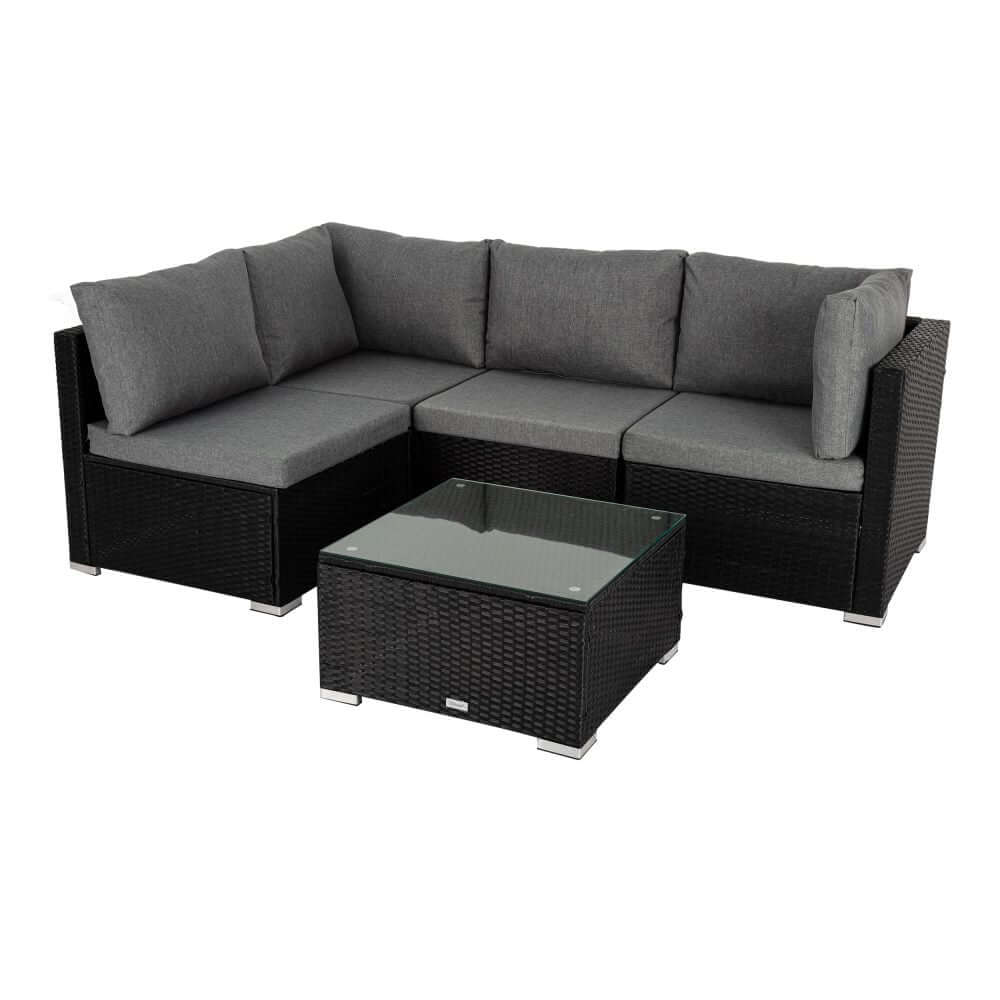 Outdoor Modular Lounge Sofa Bondi &#8211; Black-Upinteriors