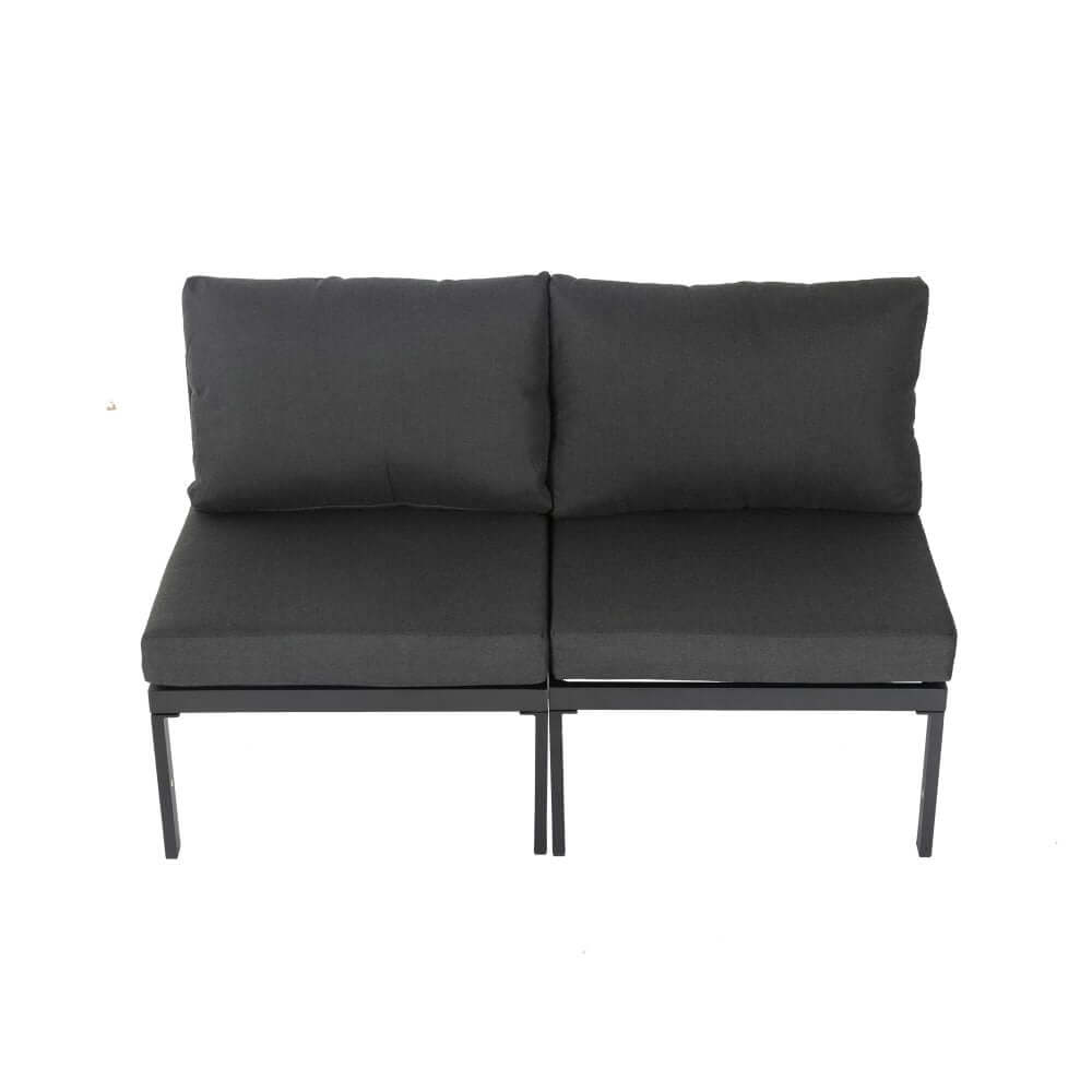 Outdoor 7 Piece Charcoal Grey Couches-Upinteriors