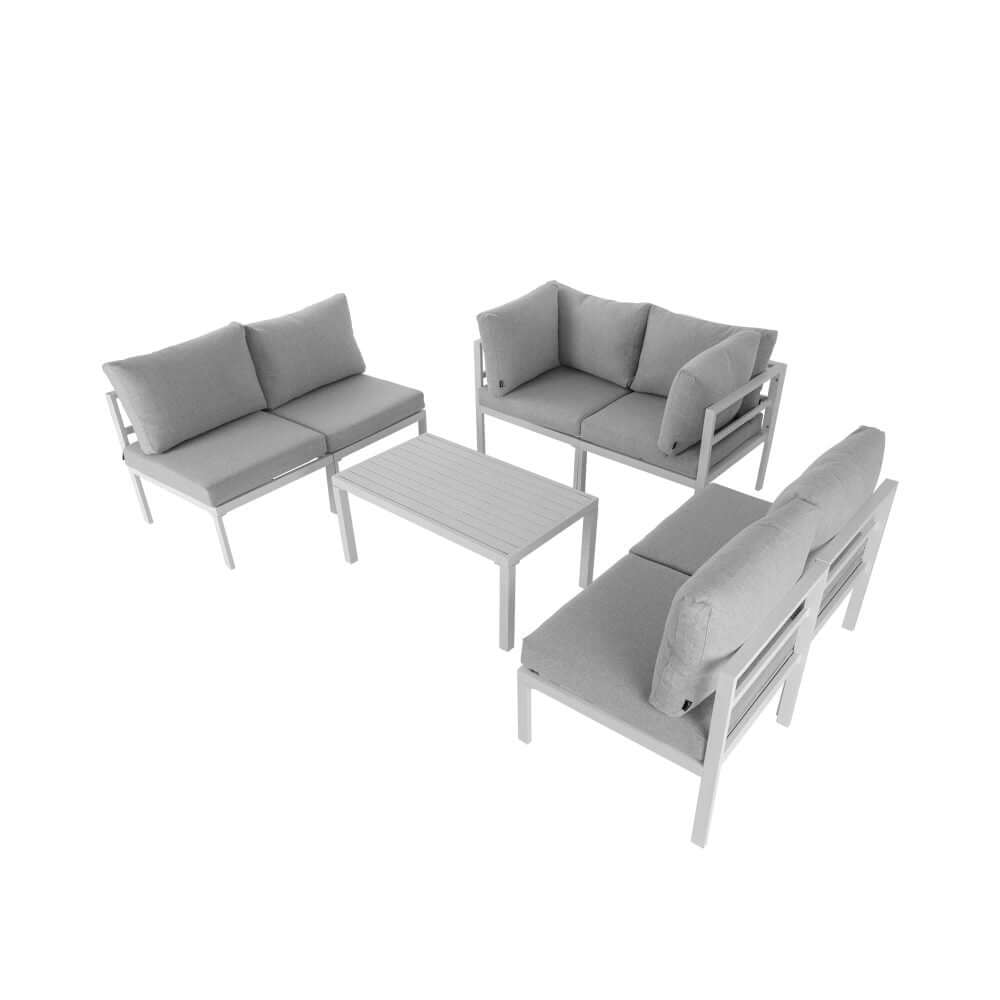 Outdoor 7 Piece White Couch Set-Upinteriors