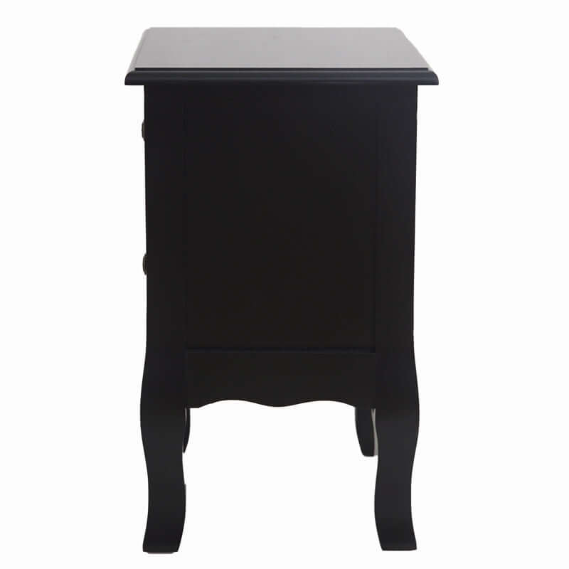 Buy french bedside table nightstand black set of 2 - upinteriors-Upinteriors