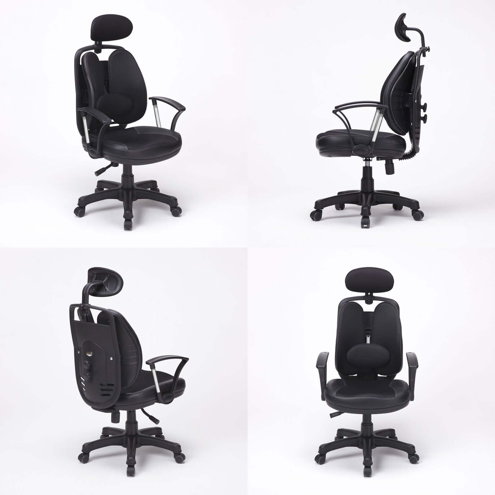 Korean Black Office Chair Ergonomic SUPERB-Upinteriors