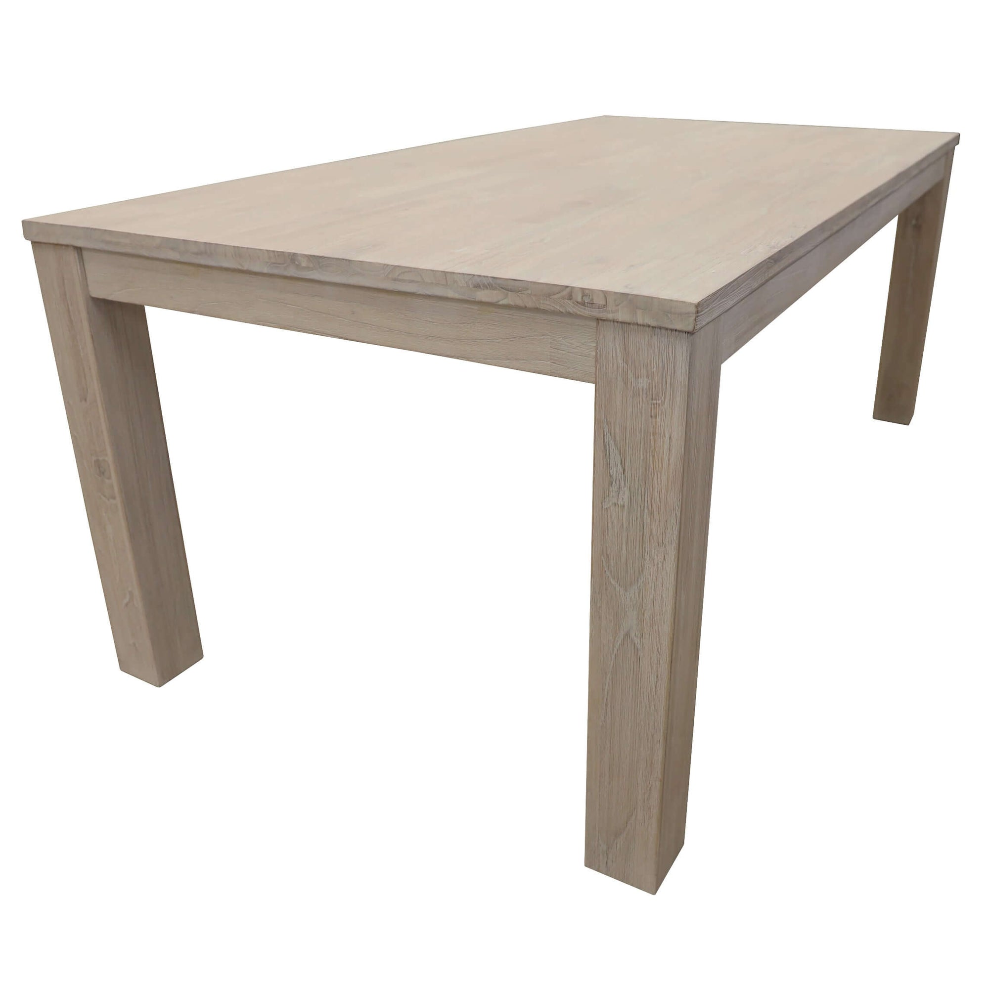Foxglove Dining Table 150cm Solid Mt Ash Wood Home Dinner Furniture - White-Upinteriors