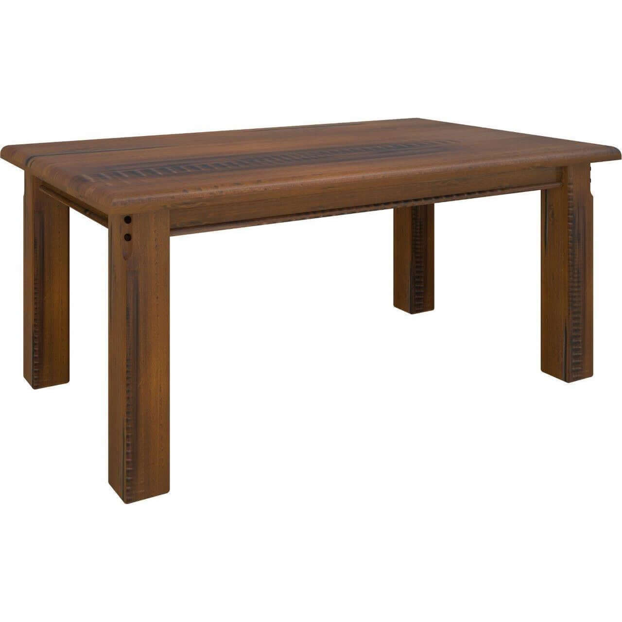 Umber Dining Table 180cm Solid Pine Wood Home Dinner Furniture - Dark Brown-Upinteriors