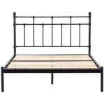 Moderna King Single Bed Size Metal Frame Platform Mattress Base - Black-Upinteriors