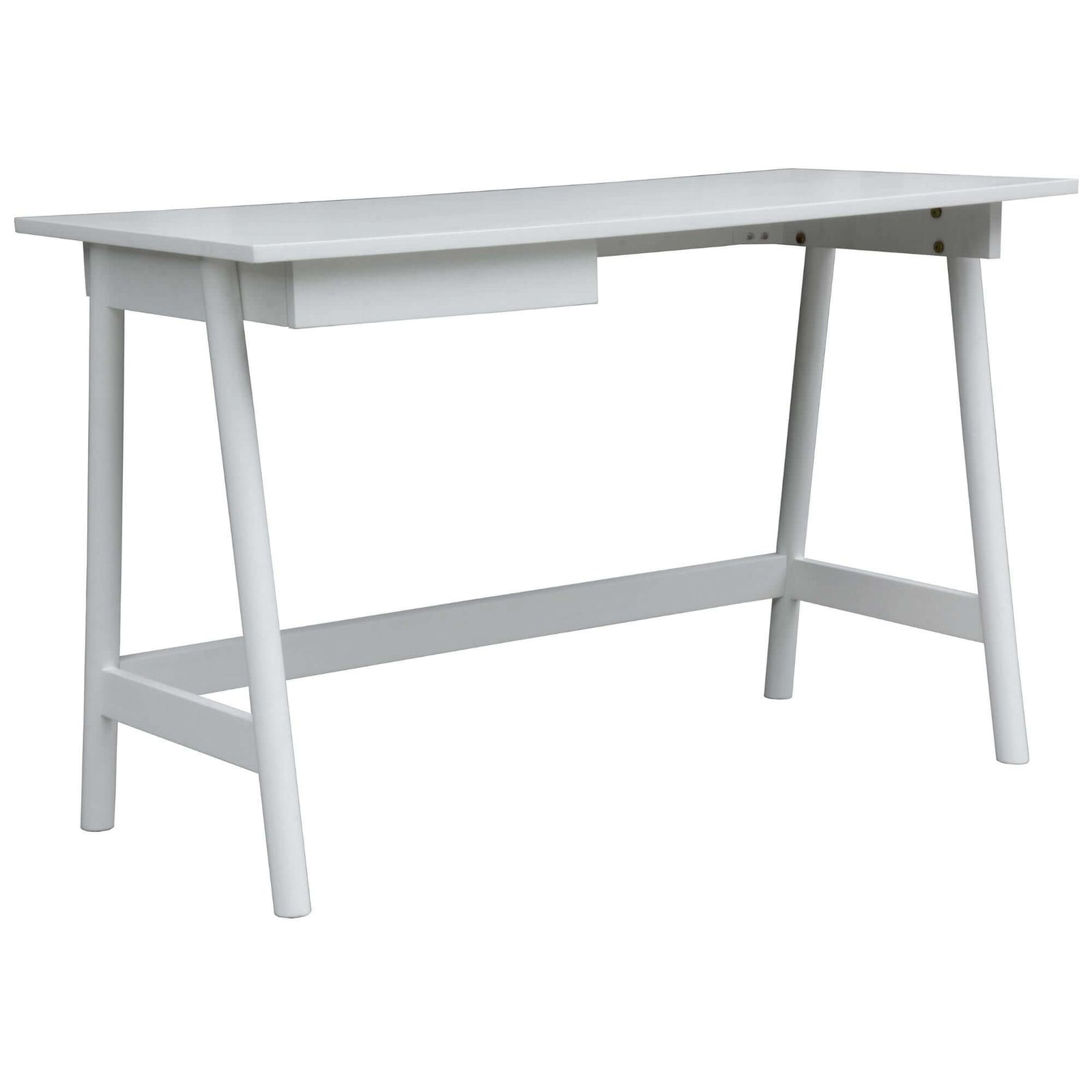Mindil Office Desk Student Study Table Solid Wooden Timber Frame - White-Upinteriors
