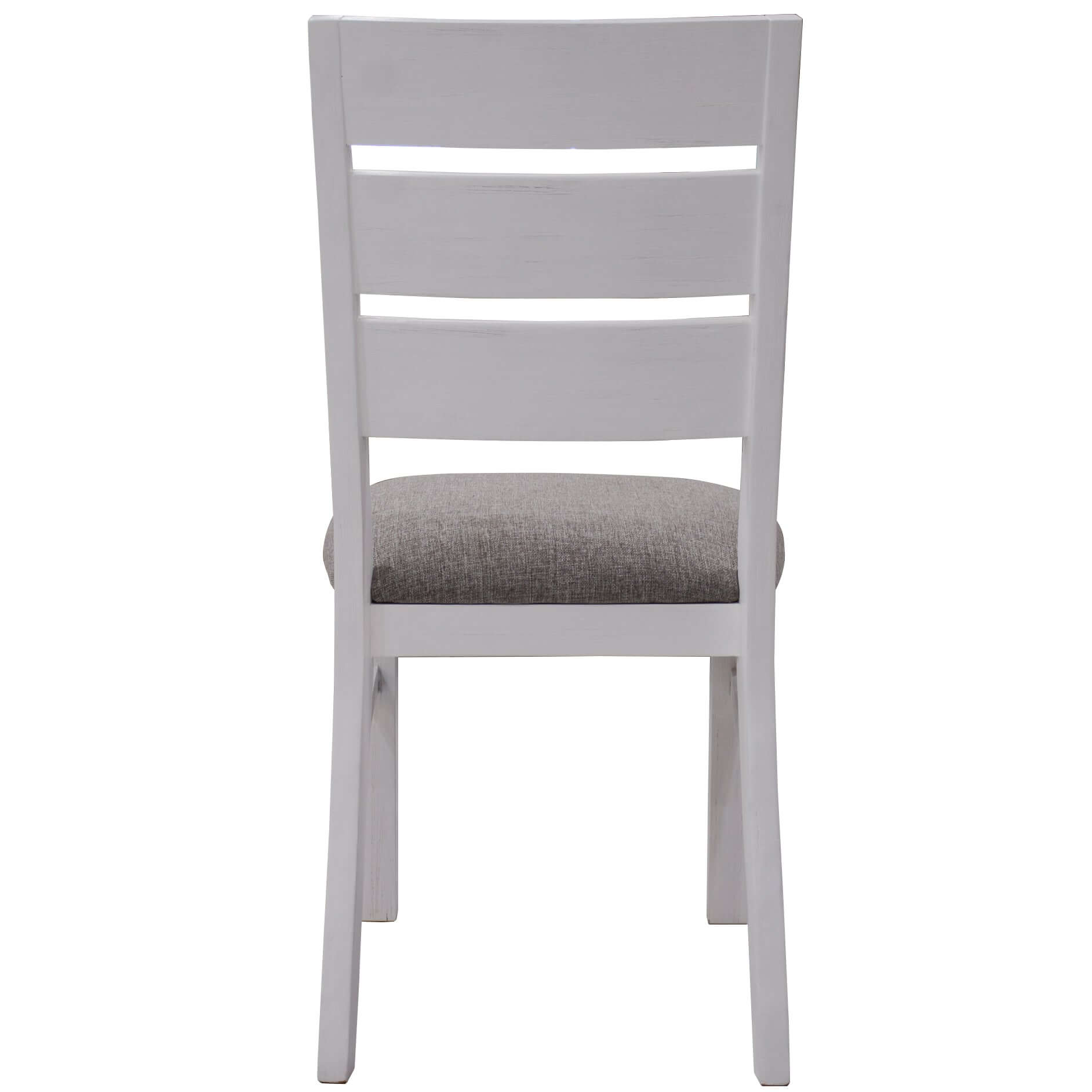 Plumeria Dining Chair Set of 2 Solid Acacia Wood Dining Furniture - White Brush-Upinteriors